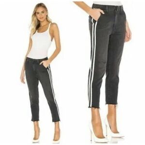 Mother The Shaker Prep Fray Dear Mr. Black Racer Jeans